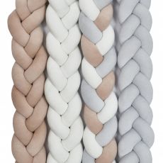 Бампер - косичка Twins 3-х прядна 240 см Ego 2020-K3-240E-10, grey